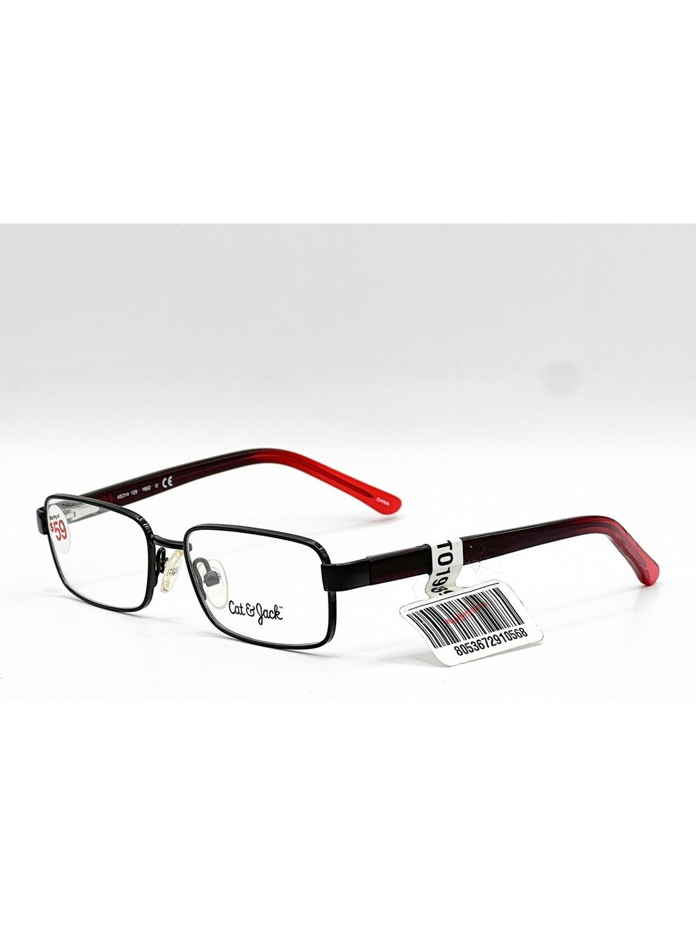 Cat & Jack Ms 1115 1662 Black Red Authentic Eyeglasses 45-14-125